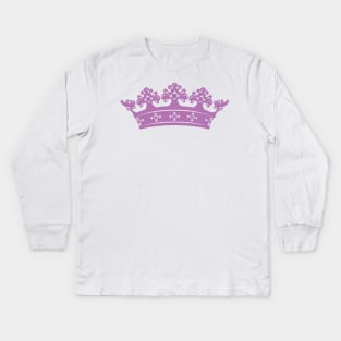 Purple Crown Kids Long Sleeve T-Shirt